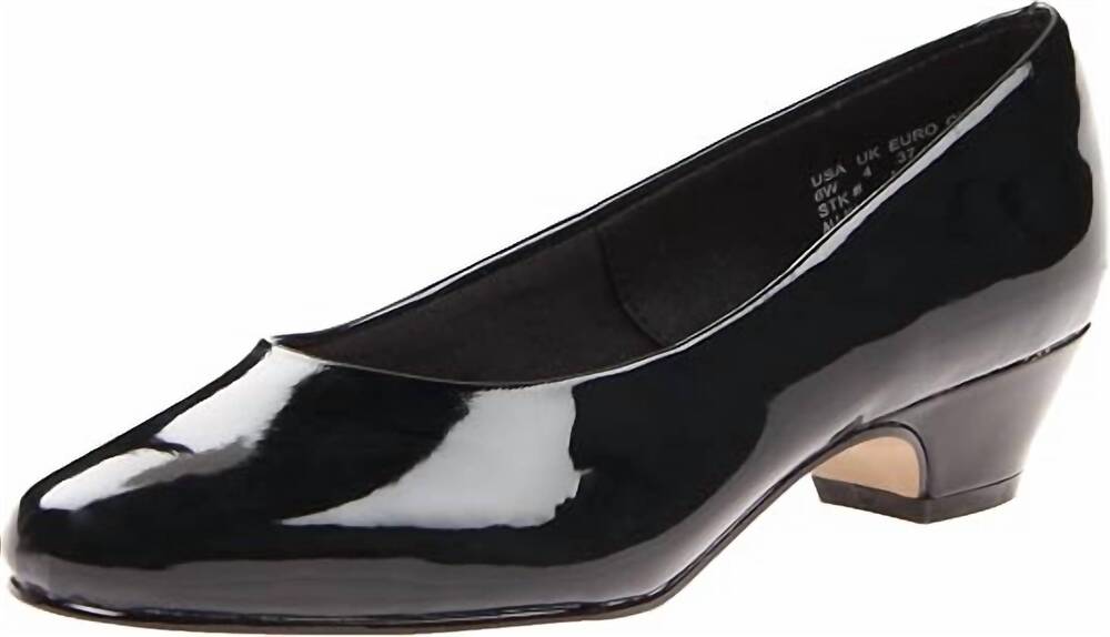 NEW HUSH PUPPIES women's angel ii pump in black patent